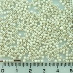 Round Czech Beads - Opal White Luster Opaque - 2mm