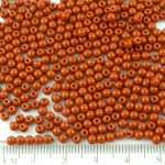 Round Czech Beads - Opaque Chocolate Brown - 3mm