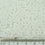Round Czech Beads - Matte Crystal White Frosted - 3mm