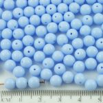 Round Czech Beads - Opaque Light Blue Violet - 6mm