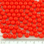 Round Czech Beads - Opaque Red - 6mm