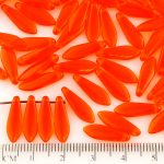 Dagger Leaf Czech Beads - Crystal Orange Hyacinth - 16mm