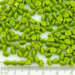 Pinch Czech Beads - Opaque Olive Green - 5mm