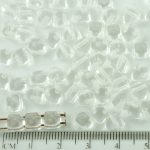 Pyramid Stud Two Hole Czech Beads - Crystal Clear - 6mm