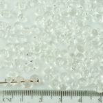 Mushroom Czech Beads - Crystal Clear - 4mm