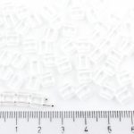 Two Hole Czech Beads - Crystal Clear - 6mm