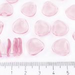 Flower Petal Czech Beads - Crystal Amethyst Purple - 14mm