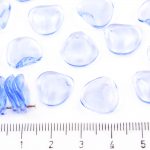 Flower Petal Czech Beads - Crystal Blue Sapphire - 14mm