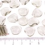 Flower Petal Czech Beads - Crystal Smoked Gray - 14mm