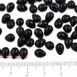 Teardrop Czech Beads - Opaque Jet Black - 7mm