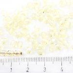 Round Faceted Fire Polished Czech Beads - Crystal Yellow Jonquil Clear - 4mm