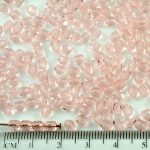 Round Faceted Fire Polished Czech Beads - Crystal Rosaline Pink Clear - 4mm
