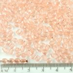Round Faceted Fire Polished Czech Beads - Crystal Rosaline Rose Pink Clear - 4mm