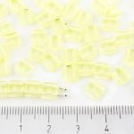 Two Hole Czech Beads - Crystal Lemon Yellow Citrine - 6mm