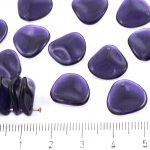 Flower Petal Czech Beads - Crystal Purple - 14mm