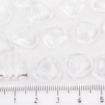 Flower Petal Czech Beads - Crystal Clear - 14mm