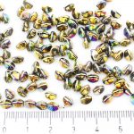 Pinch Czech Beads - Metallic California Meadows Gold Rainbow - 5mm