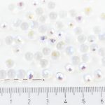 Teardrop Czech Beads - Crystal Clear Ab Half - 7mm