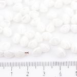 Pinch Czech Beads - White Alabaster Opal Luster Pearl - 7mm