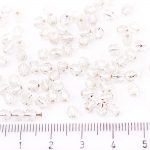 Round Faceted Fire Polished Czech Beads - Crystal Silver Lined - 4mm