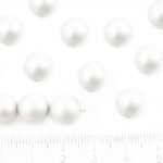 Round Czech Beads - Matte Pearl White - 10mm