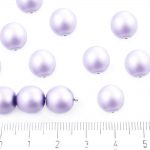 Round Czech Beads - Matte Pearl Light Purple - 10mm