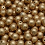 Round Czech Beads - Gold - 6mm