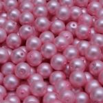 Round Czech Beads - Pink Pearl - 6mm