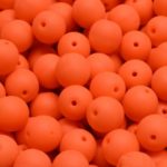 Round Czech Beads - Matte Orange Opaque - 8mm