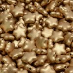 Star Czech Glass Beads - Matte Gold - 8mm x 8mm