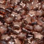 Star Czech Glass Beads - Metallic Copper Half Crystal - 8mm x 8mm