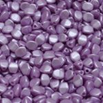 Pinch Czech Beads - Pearl Pastel Lilac Violet Purple - 5mm