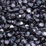 Pinch Czech Beads - Picasso Black Luster - 5mm
