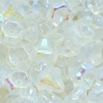 Bell Flower Caps Czech Beads - Crystal Opal Ab - 9mm x 9mm