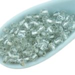 Round Faceted Fire Polished Czech Beads - Crystal Silver Lined - 3mm