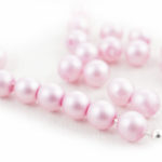 Round Czech Beads - Light Pink Rose Pearl - 4mm