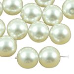 Round Czech Beads - Snow White Pearl Imitation - 10mm