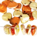 Flower Petal Czech Beads - California Gold Bronze Rush - 8mm