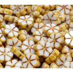 Window Table Cut Flat Flower Czech Beads - Picasso Opaque Beige Window - 10mm