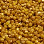 Faceted Bicone Pyramid Becone Czech Beads - Yellow Opaque Violet Terracotta - 4mm