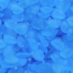 Flower Petal Czech Beads - Crystal Aqua Blue Matte - 8mm x 7mm