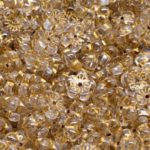Flat Flower Czech Beads - Crystal Matte Gold - 8mm