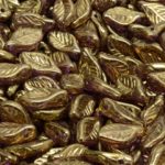 Bay Leaf Czech Beads - Metallic Bronze - 6mm x 12mm