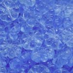 Flower Flat Czech Beads - Crystal Light Blue Sapphire Clear - 12mm