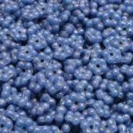 Forget-Me-Not Flower Czech Small Flat Beads - Table Cut Blue Nebula Purple Patina - 5mm