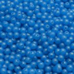 Round Czech Beads - Gold Shine Cornflower Blue - 3mm