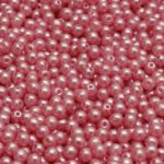 Round Czech Beads - Pastel Pearl Pink - 3mm