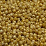 Round Czech Beads - Luster Gold Beige - 3mm