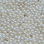 Round Czech Beads - White Pearl - 3mm