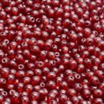 Round Czech Beads - Crystal Dark Garnet Red - 3mm